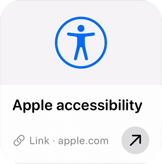 Saved Apple accessibility website link