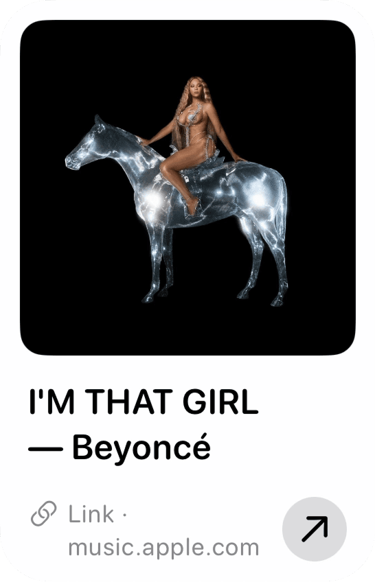 Saved Apple Music song link