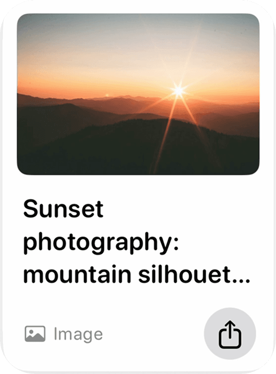 Saved sunset photograph